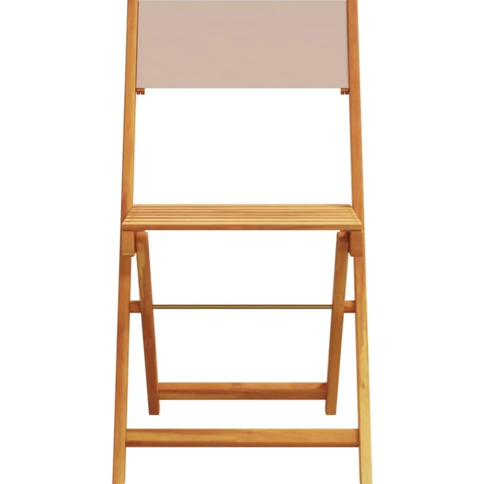 MAISON EXCLUSIVE - Chaises de bistrot lot de 2 taupe bois d'acacia massif et tissu