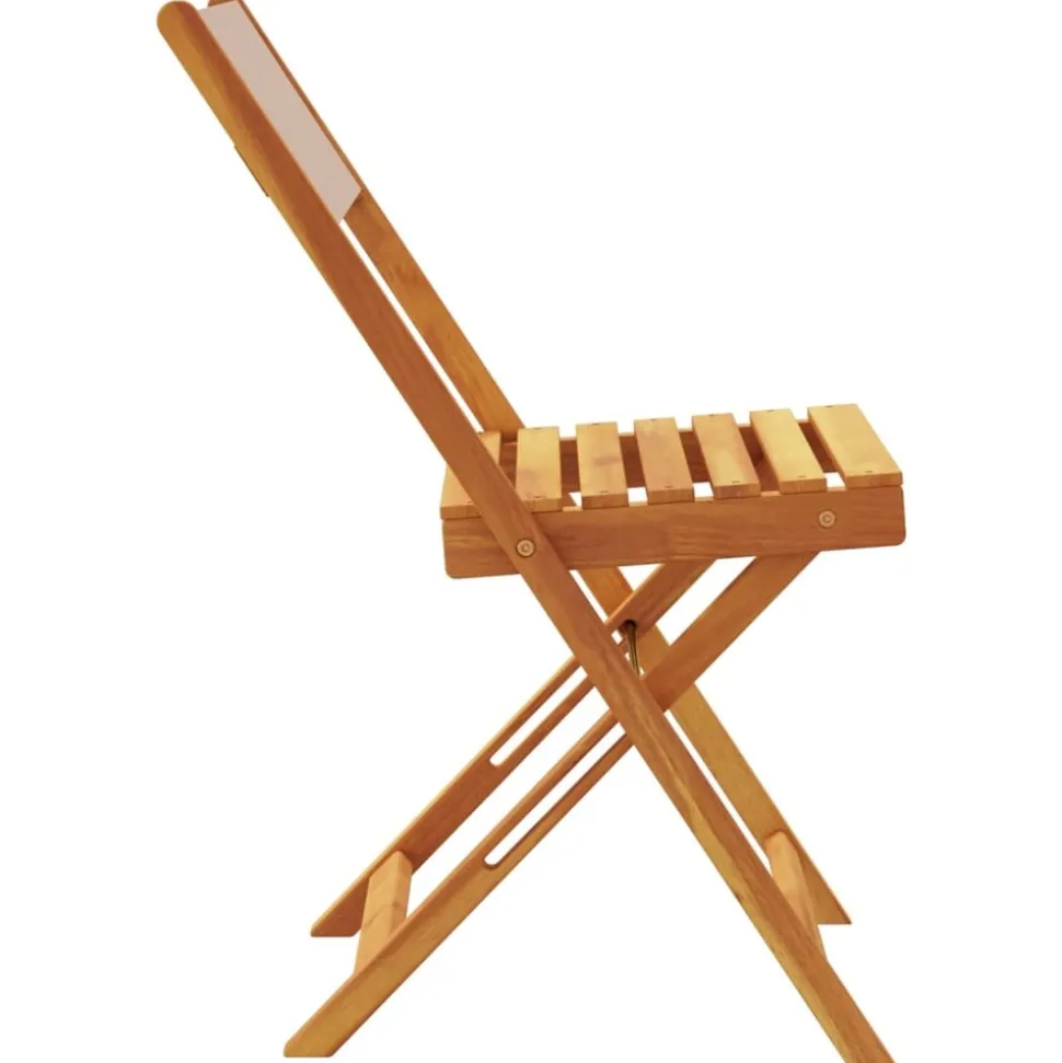 MAISON EXCLUSIVE - Chaises de bistrot lot de 2 taupe bois d'acacia massif et tissu