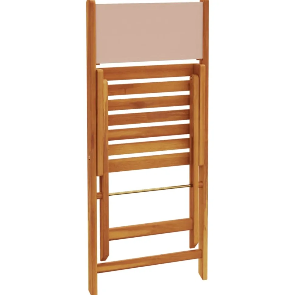 MAISON EXCLUSIVE - Chaises de bistrot lot de 2 taupe bois d'acacia massif et tissu