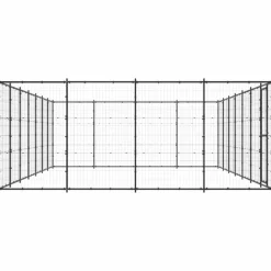 MAISON EXCLUSIVE - Chenil d'extérieur pour chiens acier 33,88 m²