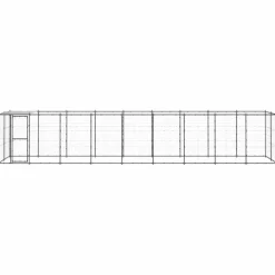 MAISON EXCLUSIVE - Chenil extérieur acier avec toit 21,78 m²