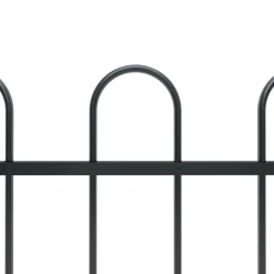 MAISON EXCLUSIVE - Clôture de jardin avec arceau en acier 537 x 120 cm noir