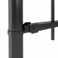 MAISON EXCLUSIVE - Clôture de jardin avec arceau en acier 537 x 120 cm noir