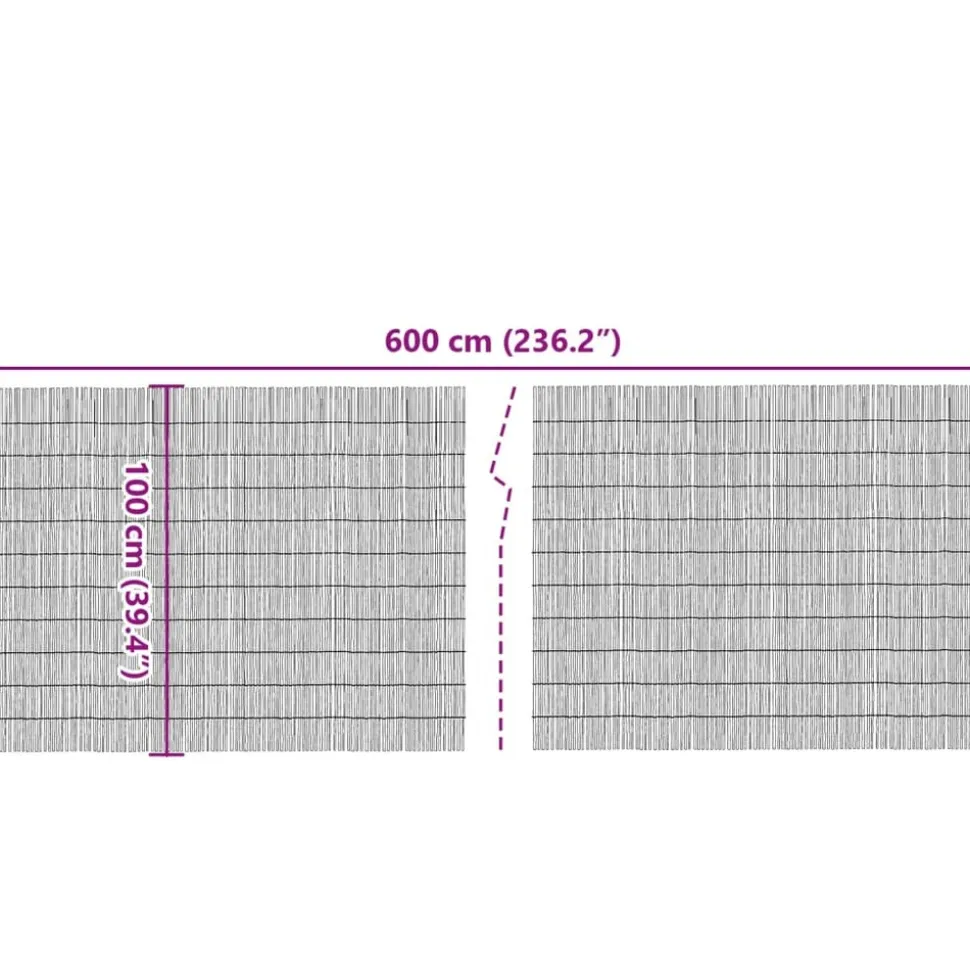 MAISON EXCLUSIVE - Clôture de jardin 600x100 cm roseau