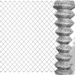 MAISON EXCLUSIVE - Clôture à mailles losangées acier galvanisé 15x1,5 m argenté