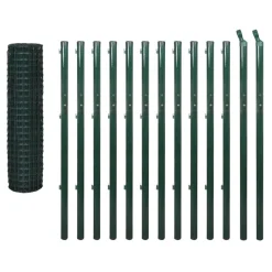 MAISON EXCLUSIVE - Clôture euro acier 25 x 1,7 m vert