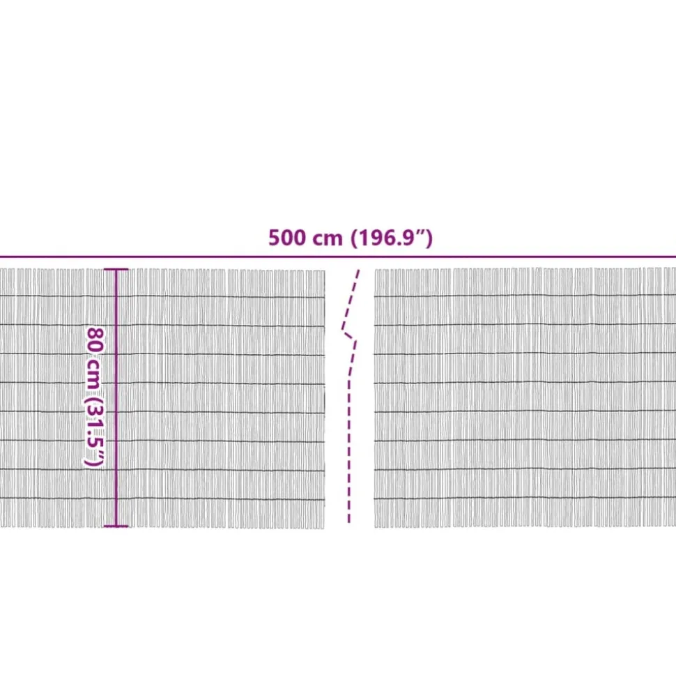 MAISON EXCLUSIVE - Clôture de jardin 500x80 cm roseau