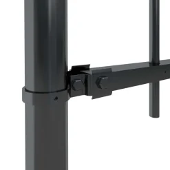 MAISON EXCLUSIVE - Clôture de jardin avec arceau en acier 1070 x 80 cm noir