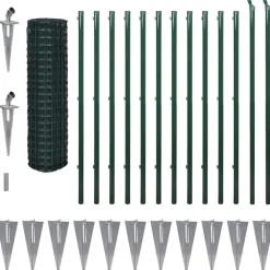 MAISON EXCLUSIVE - Clôture euro acier 25 x 1,7 m vert