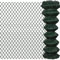 MAISON EXCLUSIVE - Clôture à mailles losangées acier 1,25x15 m vert