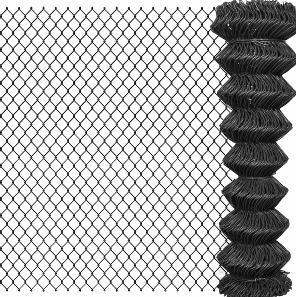 MAISON EXCLUSIVE - Clôture à mailles acier 15 x 1,5 m gris