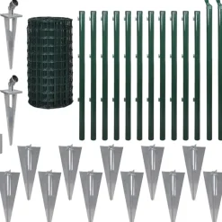 MAISON EXCLUSIVE - Clôture euro acier 25 x 1,7 m vert