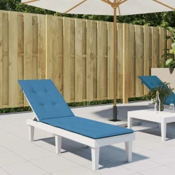 MAISON EXCLUSIVE - Coussin de chaise longue bleu mélangé (75+105) x 50 x 4 cm tissu