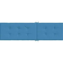 MAISON EXCLUSIVE - Coussin de chaise longue bleu mélangé (75+105) x 50 x 4 cm tissu