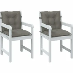 MAISON EXCLUSIVE - Coussins de chaise à dossier bas lot de 2 gris foncé mélangé