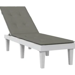 MAISON EXCLUSIVE - Coussin de chaise longue gris foncé mélangé (75+105) x 50 x 4 cm