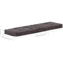 MAISON EXCLUSIVE - Coussin de plancher de palette coton 120x40x7 cm anthracite
