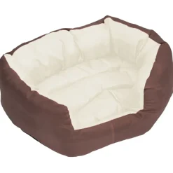 MAISON EXCLUSIVE - Coussin réversible lavable de chien marron et crème 65x50x20 cm
