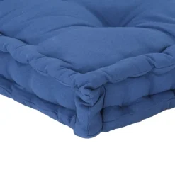 MAISON EXCLUSIVE - Coussin de plancher de palette coton 120x80x10 cm bleu clair