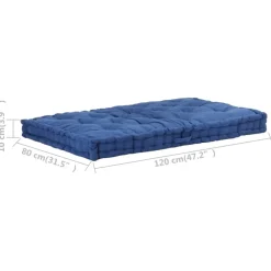 MAISON EXCLUSIVE - Coussin de plancher de palette coton 120x80x10 cm bleu clair