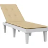 MAISON EXCLUSIVE - Coussin de chaise longue beige mélangé (75+105) x 50 x 4 cm tissu
