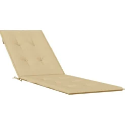 MAISON EXCLUSIVE - Coussin de chaise longue beige mélangé (75+105) x 50 x 4 cm tissu