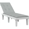 MAISON EXCLUSIVE - Coussin de chaise longue gris clair mélangé (75+105) x 50 x 4 cm