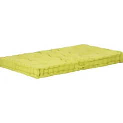 MAISON EXCLUSIVE - Coussin de plancher de palette coton 120x80x10 cm vert