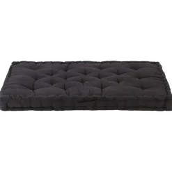 MAISON EXCLUSIVE - Coussin de plancher de palette coton 120x80x10 cm noir