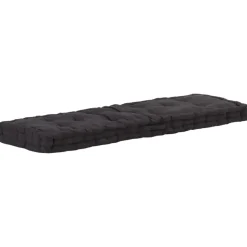 MAISON EXCLUSIVE - Coussin de plancher de palette coton 120x40x7 cm noir