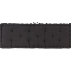 MAISON EXCLUSIVE - Coussin de plancher de palette coton 120x40x7 cm noir