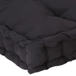 MAISON EXCLUSIVE - Coussin de plancher de palette coton 120x40x7 cm noir