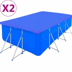 MAISON EXCLUSIVE - Couvertures de piscine 2 pcs pe rectangulaire 90 g/m² 540x270cm