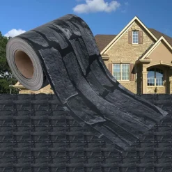 MAISON EXCLUSIVE - Écran d'intimité de jardin pvc 35x0,19m gris d'aspect de pierre
