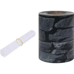 MAISON EXCLUSIVE - Écran d'intimité de jardin pvc 35x0,19m gris d'aspect de pierre