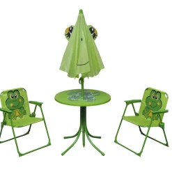 MAISON EXCLUSIVE - Ensemble de bistro avec parasol pour enfants 3 pcs vert