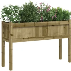 MAISON EXCLUSIVE - Jardinières 2 pcs avec pieds bois de pin imprégné
