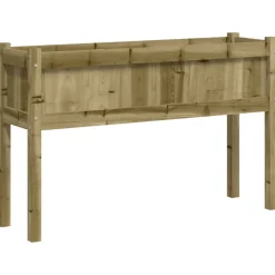 MAISON EXCLUSIVE - Jardinières 2 pcs avec pieds bois de pin imprégné