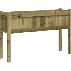 MAISON EXCLUSIVE - Jardinières 2 pcs avec pieds bois de pin imprégné