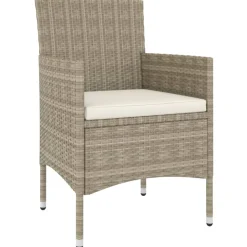 MAISON EXCLUSIVE - Jeu de chaise et tabouret de jardin 4 pcs résine tressée beige