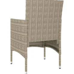 MAISON EXCLUSIVE - Jeu de chaise et tabouret de jardin 4 pcs résine tressée beige