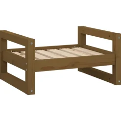 MAISON EXCLUSIVE - Lit pour chien marron miel 55,5x45,5x28 cm bois de pin solide