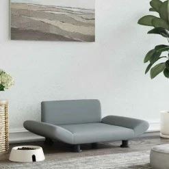 MAISON EXCLUSIVE - Lit pour chien gris clair 70x45x28 cm tissu