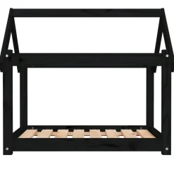 MAISON EXCLUSIVE - Lit pour chien noir 81x60x70 cm bois de pin solide