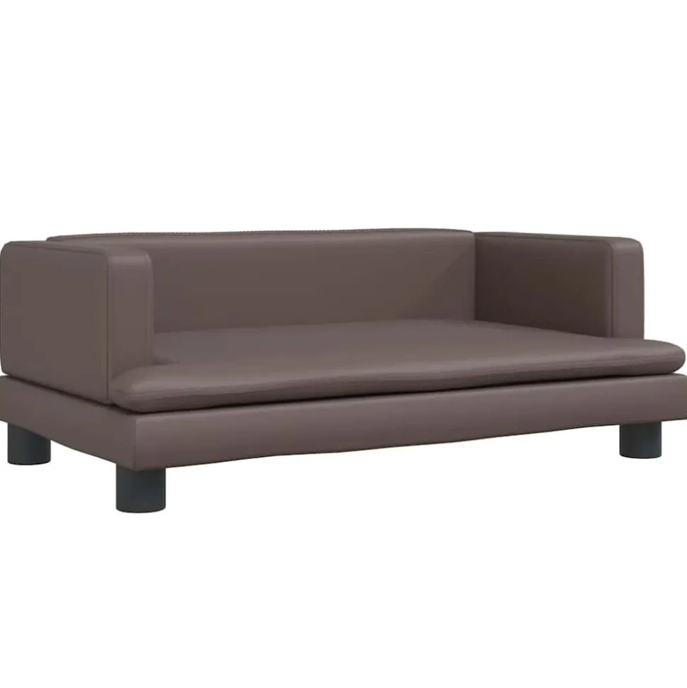 MAISON EXCLUSIVE - Lit pour chien marron 80x45x30 cm similicuir