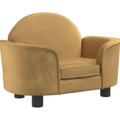 MAISON EXCLUSIVE - Lit pour chien marron 66x40x45 cm velours