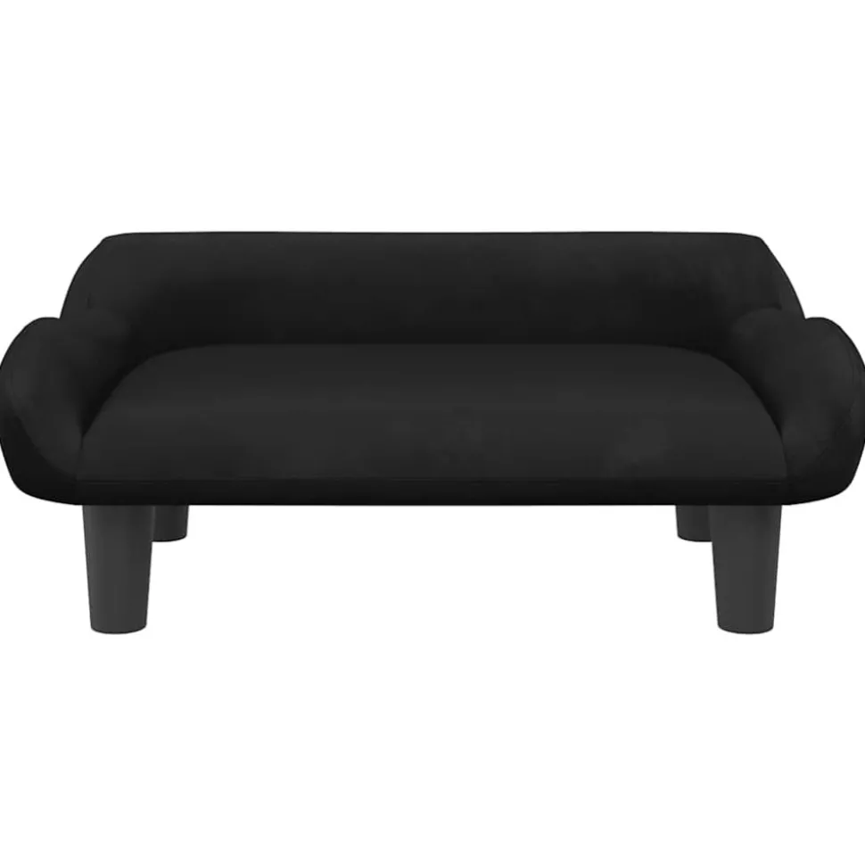 MAISON EXCLUSIVE - Lit pour chien noir 70x40x24 cm velours