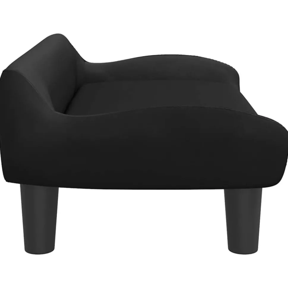 MAISON EXCLUSIVE - Lit pour chien noir 70x40x24 cm velours
