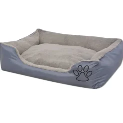 MAISON EXCLUSIVE - Lit pour chiens avec coussin rembourré taille l gris