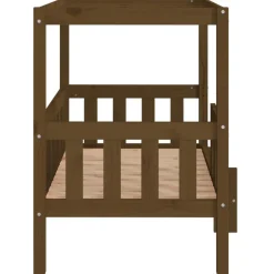 MAISON EXCLUSIVE - Lit pour chien marron miel 95,5x73,5x90 cm bois de pin solide